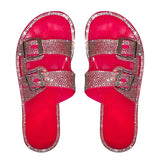 Women Slippers Rhinestone Solid Buckles Sandals