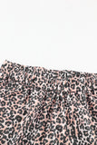 Black Leopard Print High Waist Graphic Pajama Set