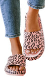 Leopard Cloud Slides Thick Flat Slippers