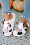 White Cartoon Animal Animal Plush Slippers