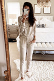 Long Sleeve Button Top &Pants Set