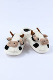 White Cartoon Animal Animal Plush Slippers