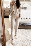 Long Sleeve Button Top &Pants Set