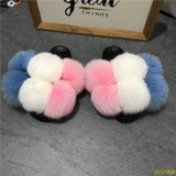 Hot Sale Women's Summer Fox Fur Slipper