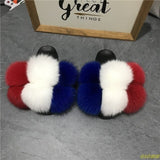 Hot Sale Women's Summer Fox Fur Slipper