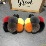 Hot Sale Women's Summer Fox Fur Slipper