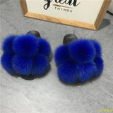 Hot Sale Women's Summer Fox Fur Slipper