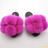 Hot Sale Women's Summer Fox Fur Slipper