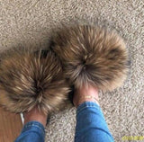 Hot Sale Women's Summer Fox Fur Slipper