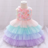 Bow Baby Girl Dress ty Wedding Dress Kid Clothes