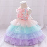 Bow Baby Girl Dress ty Wedding Dress Kid Clothes