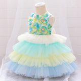 Bow Baby Girl Dress ty Wedding Dress Kid Clothes