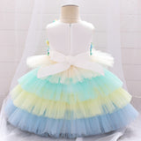 Bow Baby Girl Dress ty Wedding Dress Kid Clothes