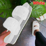 Flat slippers Fur Slides Fluffy Women