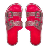 Women Slippers Rhinestone Solid Buckles Sandals