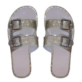 Women Slippers Rhinestone Solid Buckles Sandals