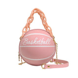 Leather Shoulder Basketball bags crossbody For Teenagers Women Chain Hand Bags