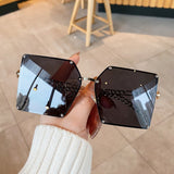 Gradient Square Sunglasses For Women Vintage