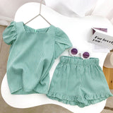 Kids Sets short Sleeve T-Shirt+Pant 2pcs