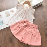 Kids Sets short Sleeve T-Shirt+Pant 2pcs