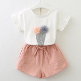 Kids Sets short Sleeve T-Shirt+Pant 2pcs