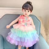 Bow Baby Girl Dress ty Wedding Dress Kid Clothes