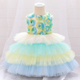 Bow Baby Girl Dress ty Wedding Dress Kid Clothes