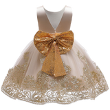 Bow Baby Girl Dress ty Wedding Dress Kid Clothes