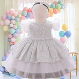 Bow Baby Girl Dress ty Wedding Dress Kid Clothes