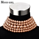 3 color pearl necklace Autumn fashion jewelry