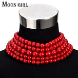 3 color pearl necklace Autumn fashion jewelry